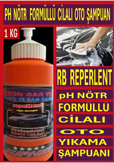 Reperlent Ph Nötr Formüllü Cilalı Oto Yıkama Şampuanı 1 Kg