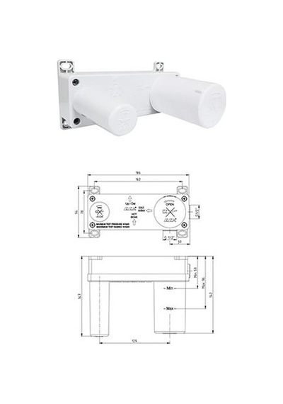 Eca Myra Ankastre Lavabo Bataryası Set Mat Beyaz 102167603C4-YY + 102166601C4