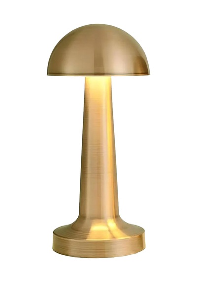 3 Işık Renkli Şarjlı Dim Edilebilir Masa Lambası Altın Renk Gold Kasa Ct-8429 Altın