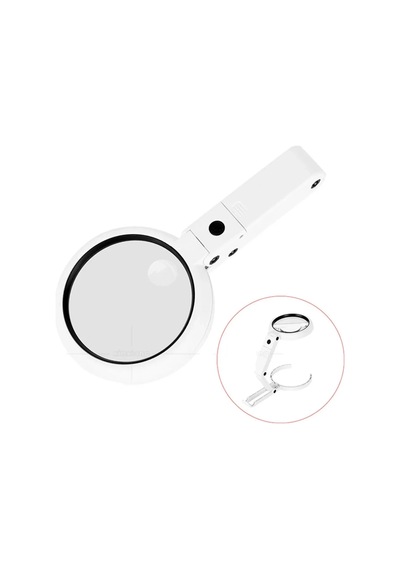Usb Şarj Edilebilir Katlanabilir 3.5-10x Büyüteç 8 Ledli Masa Ve Eliçin Taşınabilir Büyüteç Fs90rc
