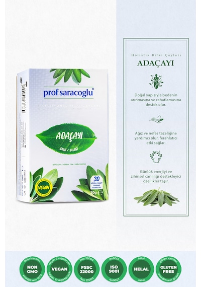 Prof Saracoglu Adaçayı Bitki Çayı 20'li