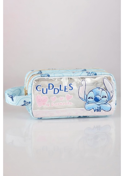 X Dekomus Lisanslı Stitch "cuddle Dream Collection" Kalem Çantası Dekomus Cep Defteri Hediyeli 124-Pembe