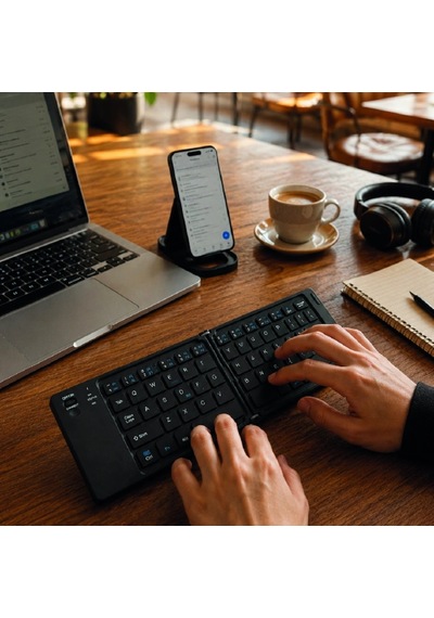 Katlanabilir Kablosuz Bluetooth Klavye Telefon Tablet Bilgisayar Uyumlu