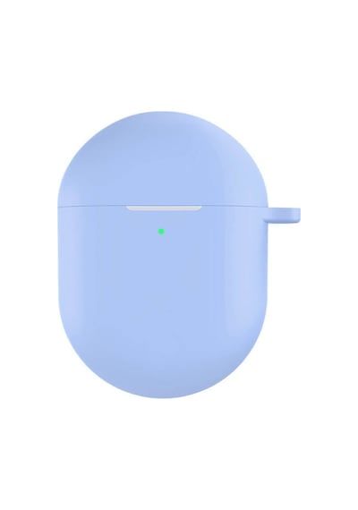 Koodmax Xiaomi Redmi Buds 4 Uyumlu Silikon Kılıf + Metal Kopça - Açık Mavi
