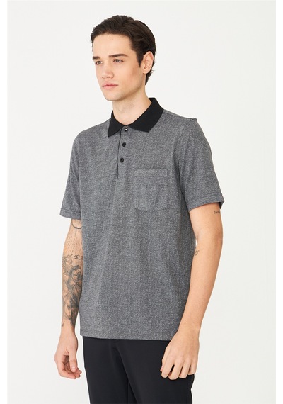 Siyah Polo Yaka T-shirt Siyah
