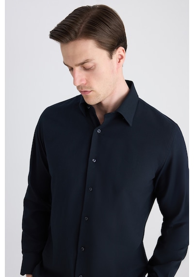 D'S Damat Ds Damat Slim Fit Lacivert Armürlü Gömlek 5hf02ta06341m Çok Renkli