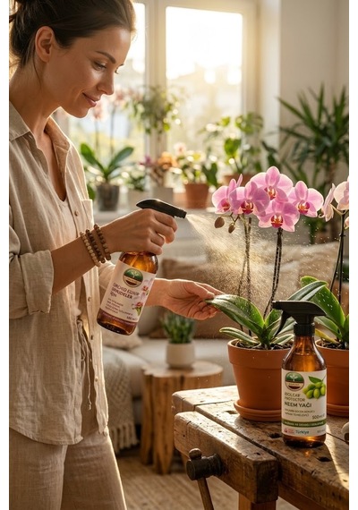 İkili Bakım Seti Orchid Elixir Sprey Orkide Bitki Besini Ve Bioleaf Protector Sprey Neem Yağı 1 L