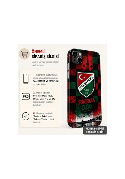 Karşıyaka Tüm Telefonlara Uyumlu Kaplama Sipariş Sonrası Marka Ve Modelinizi İletiniz