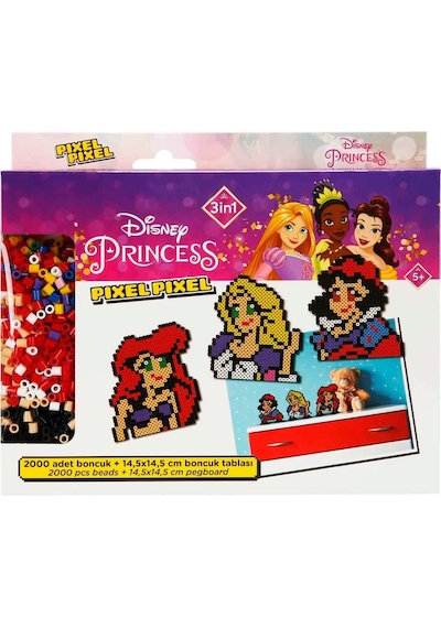 3in1 Princess Pixel Pixel Boncuk Aktivite Ve Oyuncak Seti