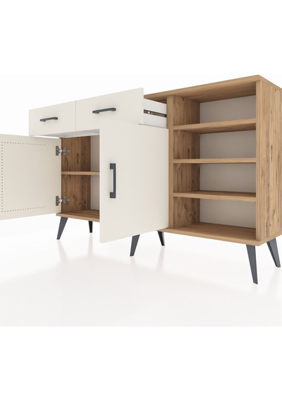 Arges Konsol 5 Raflı 2 Çekmeceli 2 Kapaklı 132x30x83 Çam-aytaşı/aytaşı Aytaşı/aytaşı Arges Konsol 5 Raflı 2 Çekmeceli 2 Kapaklı 132x30x83 Çam-aytaşı/aytaşı Aytaşı/aytaşı