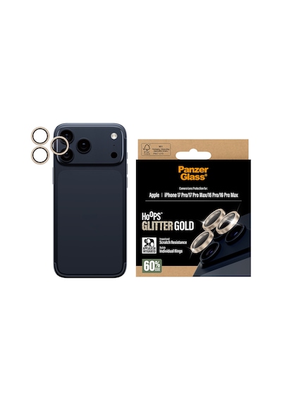 Panzerglass Hoops Apple Uyumlu iPhone 17 Pro Max 16 Glitter Gold Kamera Lens Koruyucu