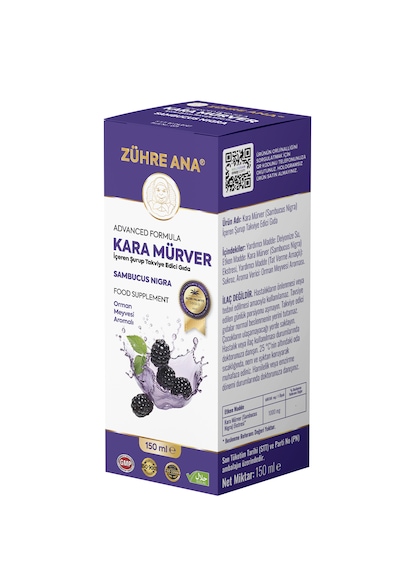 Kara Mürver Sambucus Nigra İçeren Şurup 150 Ml