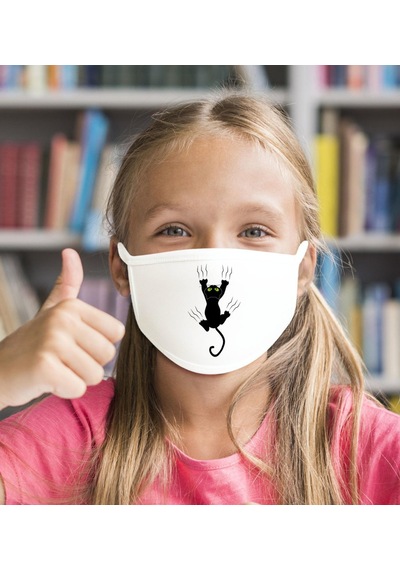 20 Adet Yıkanabilir Beyaz Çocuk Maske-12