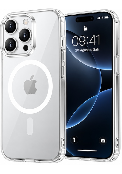 İphone 14 Pro Max Şeffaf Magsafe Uyumlu Kılıf Darbeye Dayanıklı Şeffaf Telefon Kılıfı Kamera Koruyucu İnce Ve Şık Tasarım Seffaf