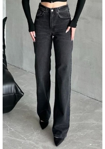 Balenbi Kadın Yüksek Bel Jean Yıkamalı Geniş Paça Wide Leg Kot Pantolon 1242 Antrasit W52 Balenbi Kadın Yüksek Bel Jean Yıkamalı Geniş Paça Wide Leg Kot Pantolon 1242 Antrasit W52