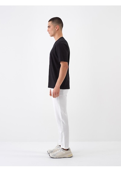 Xint Siyah Pamuk Dokulu Regular Fit Tişört 502211