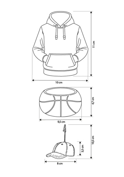 Noker Spor & Hoodie Temalı Masaüstü Kalemlik Seti Not Tutuculu Mavi