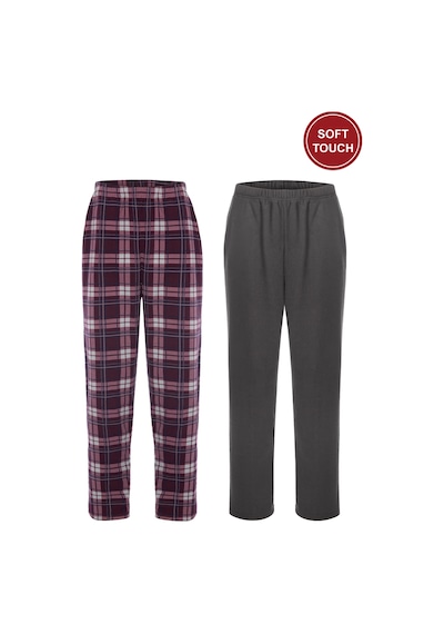 Koza İç Giyim Erkek Pamuklu 2'li Tek Alt Pijama Ke10001 Mor