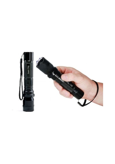 Aslan Sepet Police Type 1101 El Fenerli Çelik Şok Cihazı Siyah