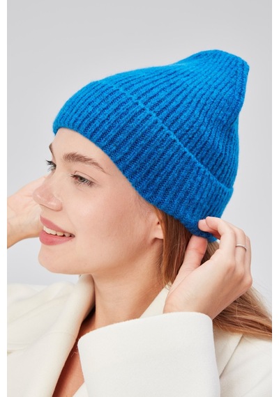 Derikem Basic Şık Standart Lüks Unisex Tiftik Bere Mavi