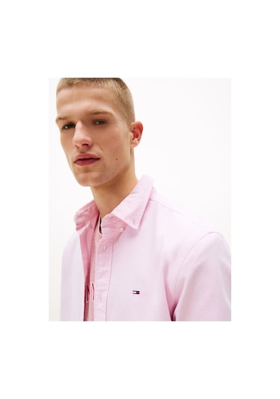 Tommy Hilfiger Tjm Reg Oxford Shırt Ext Erkek Pembe Gömlek - Dm0dm21298