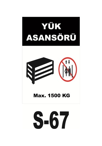 Pvc Dekota Uyarı - Ikaz Levhası Yük Asansörü Levhası (125278686)
