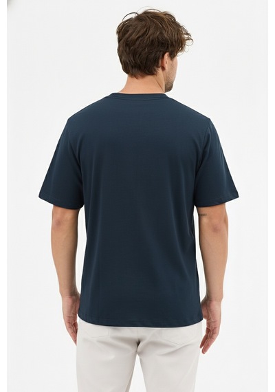 Goffra Erkek Premium Kalite Yoğun Dokulu Pamuklu T-shirt Lacivert M101-r0220-05 Lacivert