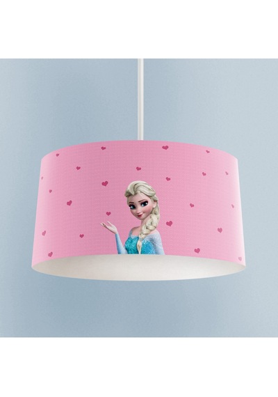Mekta Home Bebek Ve Çocuk Odası Pembe Elsa Desenli Avize Renkli