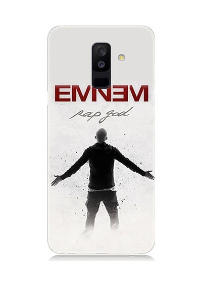Samsung Galaxy A6 Plus Uyumlu Eminem Rap God Desenli Silikon Kılıf