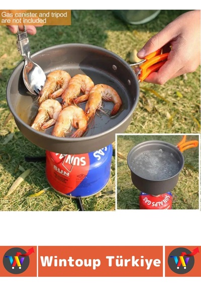 Kamp Premium Kamp Piknik Dağcılık Outdoor Yemek Pişirme İç İçe Geçebilir Kompakt Isı Yalıtımlı Kola Çok Renkli