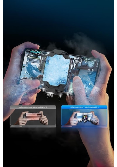 Torima F-25 Kablolu Cep Telefonu Soğutma Fanı Gamer Oyuncu Radyatör Soğutucu Siyah