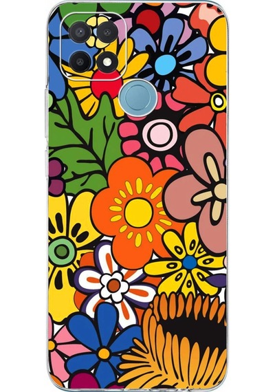 Oppo A15 İle Uyumlu Retro Color 2 Kamera Korumalı Şeffaf Kılıf Şeffaf