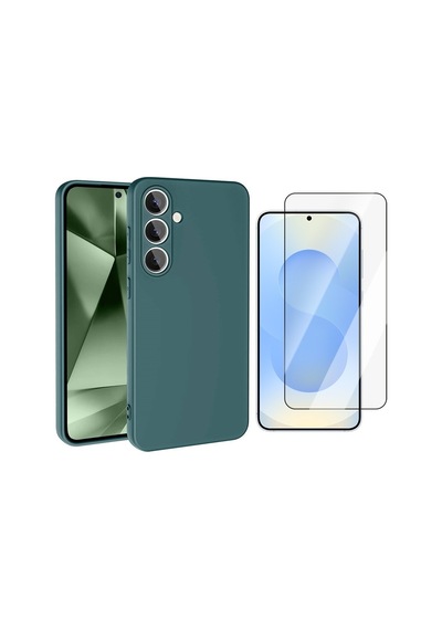 Vendas Samsung Galaxy Uyumlu  A36 Kılıf Zore Mara Lansman Kapak + Temperli Cam Ekran Koruyucu Yeşil