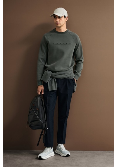 Lufian Cooper Erkek Sweatshirt 112030198 Yeşil