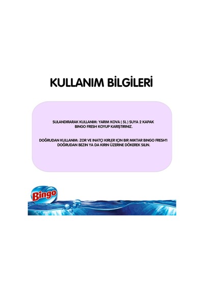 Bingo Fresh Yüzey Temizleyici Lavanta Çiçekleri 4 x 2500 ML