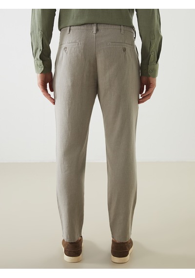 Lcwaıkıkı Classic Yeşil Regular Fit Keten Karışımlı Erkek Chino Pantolon