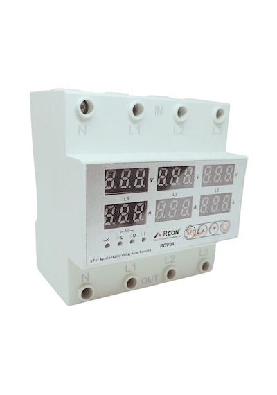 Rcon Rcv04 Trifaze Akım Ve Voltaj Korumalı Sigorta 63a