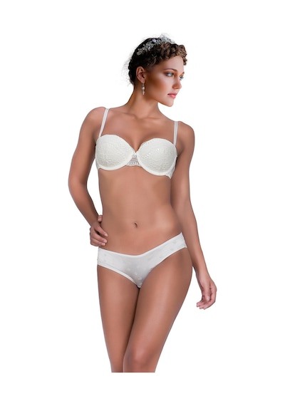 Miorre Push-up Dolgulu Straplez Dantelli Sütyen Takımı 001