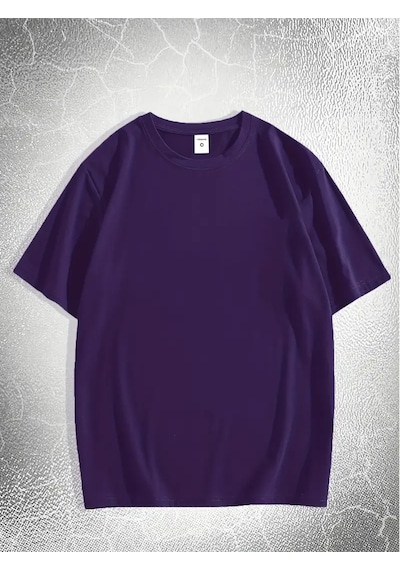Unisex Enjoy Personel Time Baskılı Tasarım Tshirt Mor