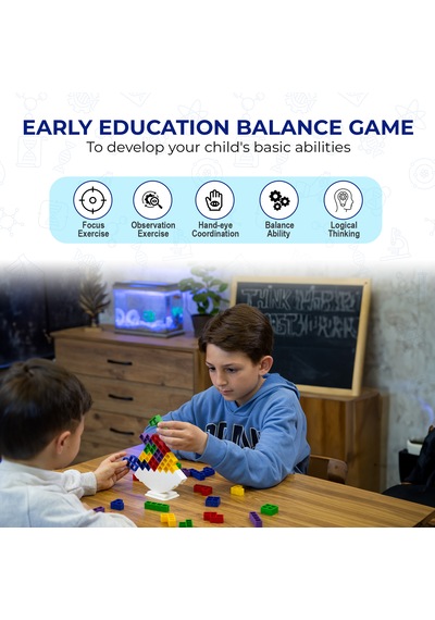 Thinkmaster Tetra Kule Denge Oyuncağı Eğitici Kutu Oyuncak Tetris Kule Tetra Tower
