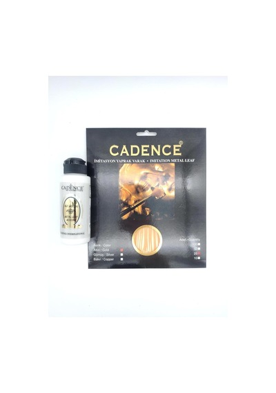 Cadence Yaprak Varak Altın 25 Yaprak & Yapıştırıcı Başkent Hobi Altın Tek Ebat