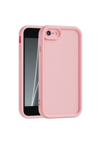 Apple Uyumlu iPhone 7 Ve 8 Se2 Se3 Kamera Çıkıntılı Mat Silikon Telefon Kılıfı Pembe
