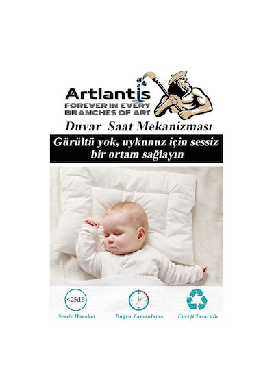Duvar Saat Mekanizması 1 Adet 10 Mm Şaft Sessiz Saat Motoru Akrep Yelkovan Okul Deney Saat Yapım