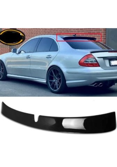 Mercedes W211 Arka Cam Üstü Spoiler Piano Black Boyalı