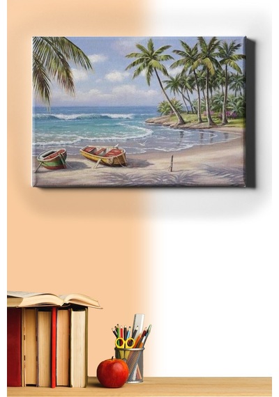 Webstyle Sayılarla Boyama Seti Kasnaklı Issız Kumsal 40 X 50 Cm
