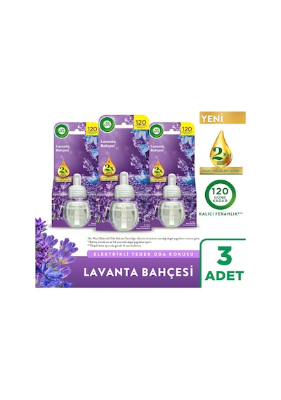 Elektrikli Oda Kokusu Yedek Şişe Lavanta Bahçesi 3x19 Ml