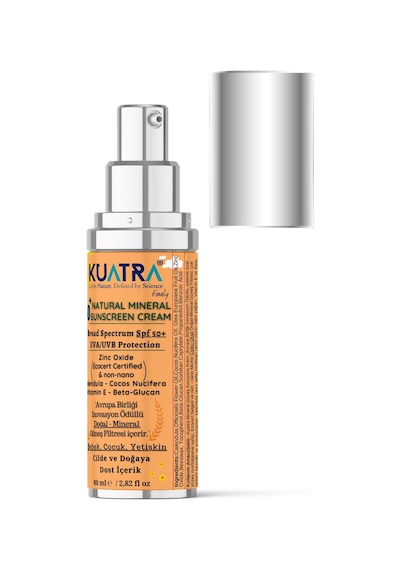 Kuatra Doğal Mineral Bebek-Çocuk-Yetişkin Koruyucu Güneş Kremi SPF50+ 80 ML