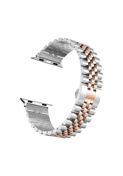 Apple Watch Uyumlu Jubilee Çelik Kordon - 49/46/45/44/42/41/40/38mm Uyumlu - Apple Watch Se 3/2/1 & Watch Ultra 3/2/1 & Series 11-1 Çok Renkli