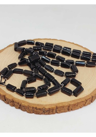 Bileklik Boy Turmalin Taşı 7x12.5mm Yarım Dizi 49922 18cm Uzunluğundadır Çok Renkli