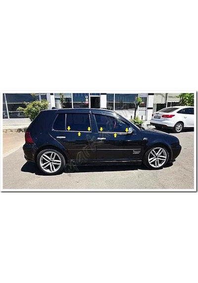 Vw Golf 4 Krom Cam Çıtası 1998-2004 4 Parça Paslanmaz Çelik